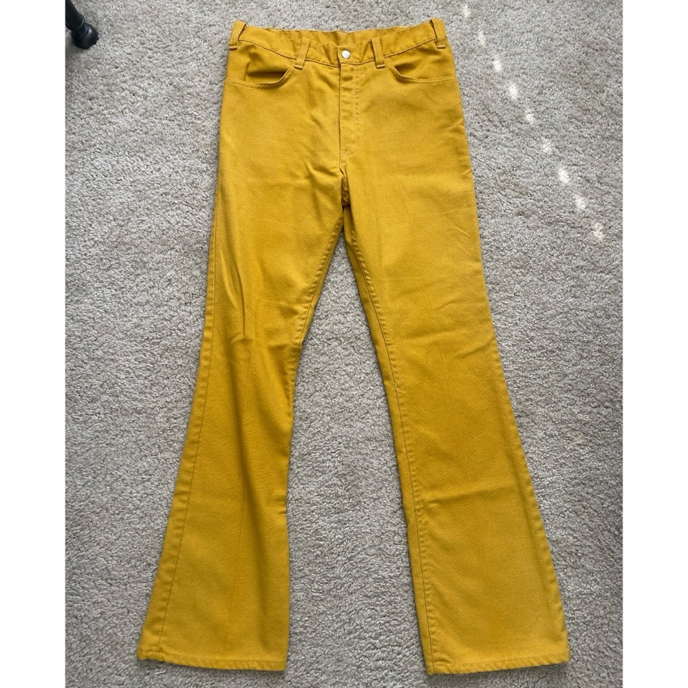 Vintage 70’s Mustard Yellow Western Sportswear Bootcut Jeans
